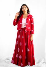Red Mul cotton dress