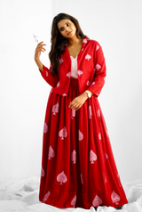 Red Mul cotton dress