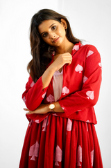 Red Mul cotton dress
