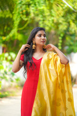 Red Straight Salwar
