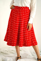 Red & Violet dual skirt