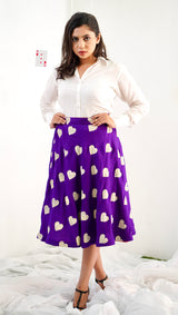 Red & Violet dual skirt