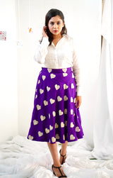 Red & Violet dual skirt