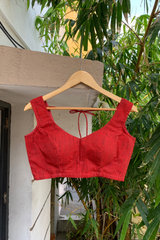 Red cotton Blouse