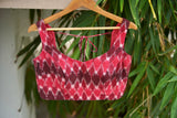 Red ikkat Cotton blouse