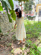 Sky Blue Floral shirt Dress