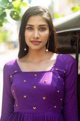 Violet Embroidery Mul cotton dress (Top)