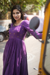 Violet Embroidery Mul cotton dress (Top)