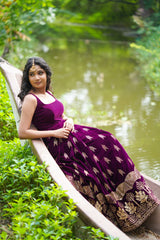Violet Velvet Anarkali