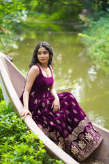 Violet Velvet Anarkali