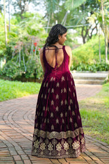 Violet Velvet Anarkali