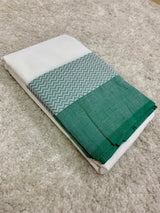 White Chettinad cotton saree