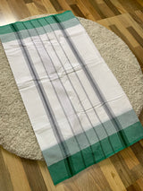 White Chettinad cotton saree