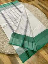 White Chettinad cotton saree