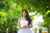 White net anarkali