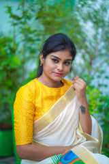 Yellow Banaras Blouse