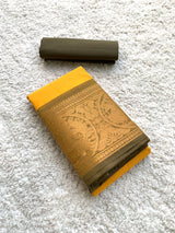 Yellow Chettinad cotton saree
