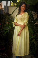 Yellow Mul cotton dress (Top)