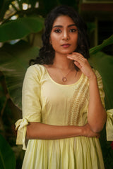 Yellow Mul cotton dress (Top)