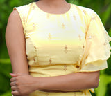 Yellow Georgette Skirt & Blouse