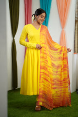 Yellow Mul cotton Salwar suit