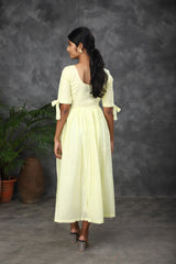 Yellow Mul cotton dress (Top)