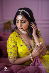 Yellow & Pink Embroidery lehenga