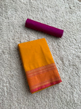 Yellow chettinad cotton saree