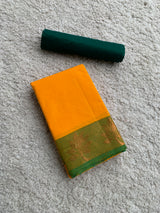 Yellow chettinad cotton saree