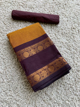 Yellow chettinad cotton saree