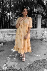 Yellow cotton dress