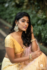 Yellow embroidery lehenga