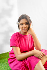 Rani pink Mul cotton dress