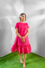 Rani pink Mul cotton dress