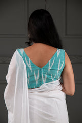 Blue ikkat sleeveless Blouse