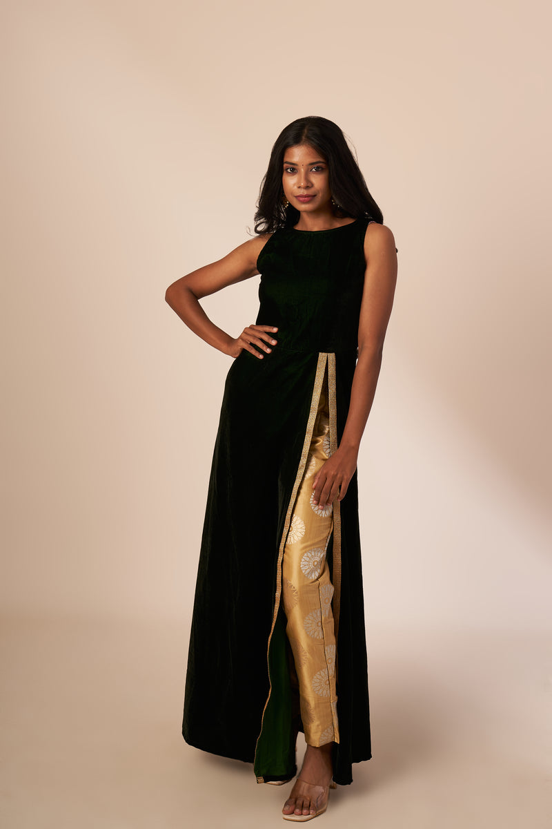 Green Velvet Dress YoshnasByEla Green Velvet Dress YoshnasByEla
