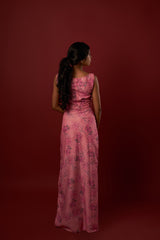 Floral Pink Boho Dress