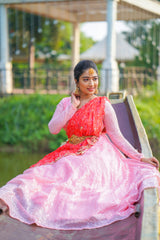 Baby Pink Sequins lehenga