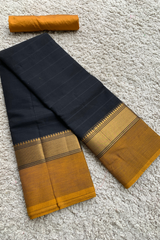 Black chettinad cotton saree