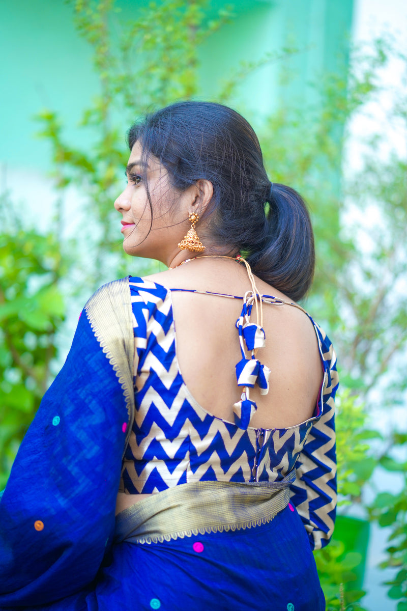 Blue Banaras Blouse