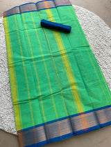 Blue chettinad cotton saree