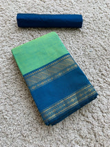 Blue chettinad cotton saree