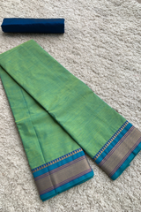 Blueish Green chettinad cotton saree