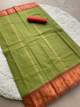 Green Chettinad cotton saree