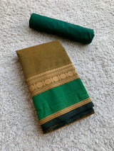 Green chettinad cotton saree