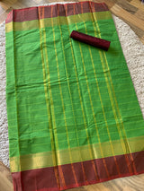 Green chettinad cotton saree