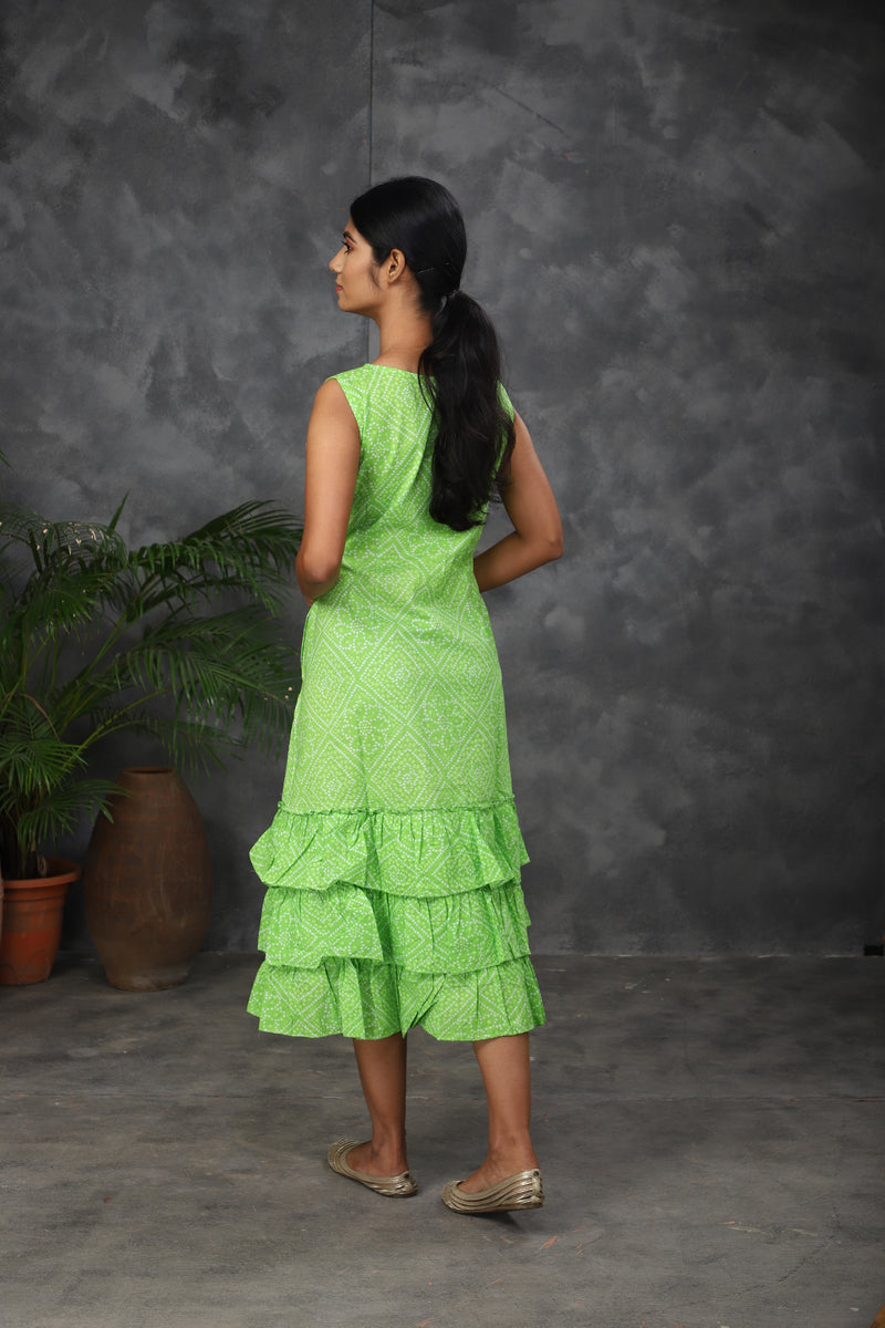Green cotton dress (Top)