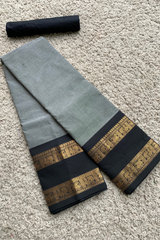 Grey chettinad cotton saree