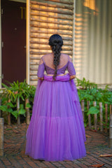 Lavender Net lehenga