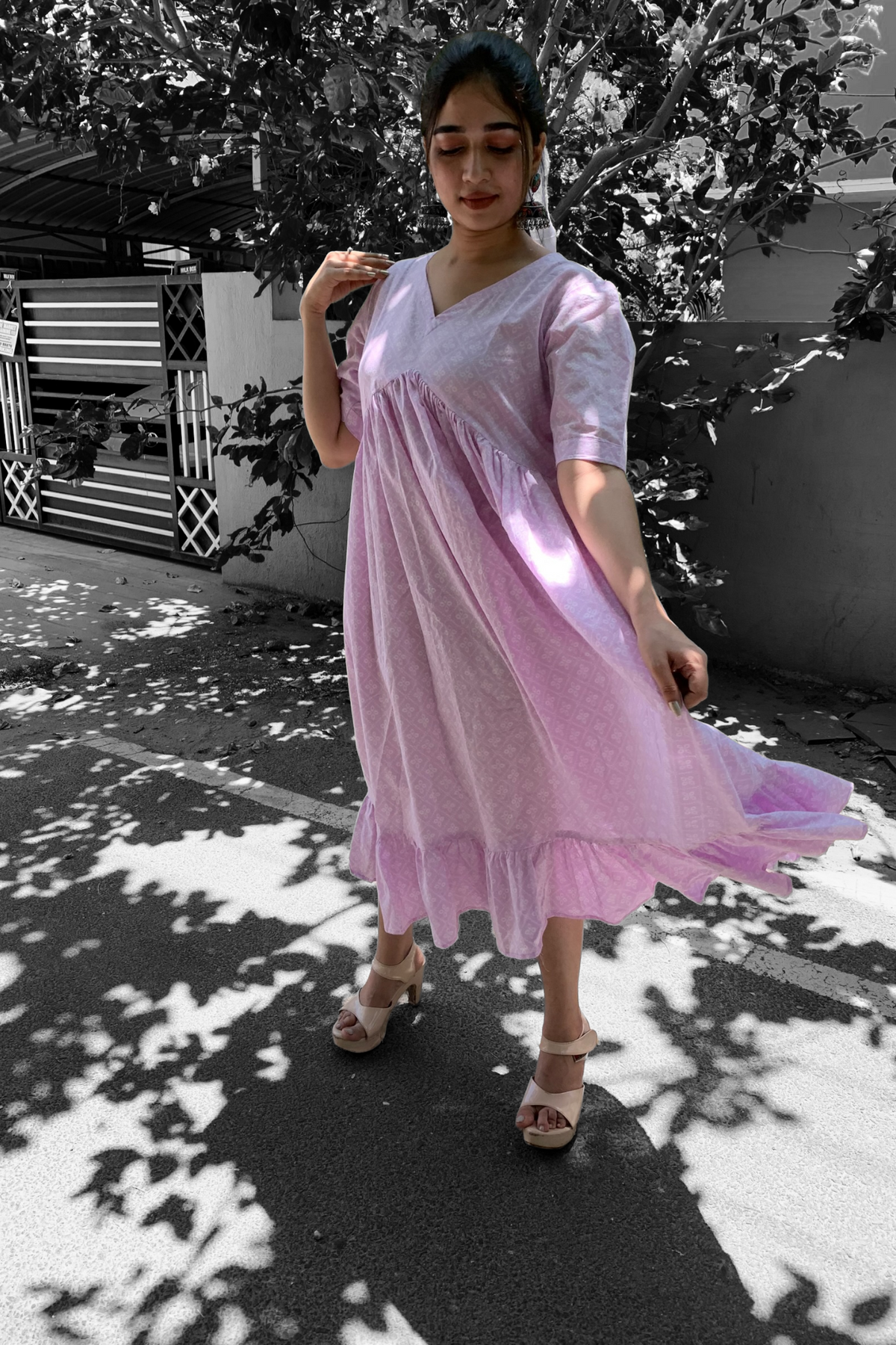Lavender cotton dress – YoshnasByEla